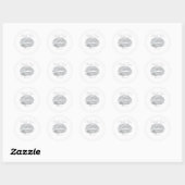 Silver Lips Kiss Makeup Beauty Glam Chic Custom Ronde Sticker (Vel)