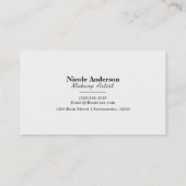 Silver Lips Kiss Makeup Beauty Glam Chic White Visitekaartje (Achterkant)