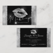 Silver Lipstick Makeup licht elegante luxe Visitekaartje (Voorkant / Achterkant)
