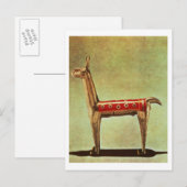 Silver Llama Figurine uit Peru na 1438 Briefkaart (Voorkant / Achterkant)