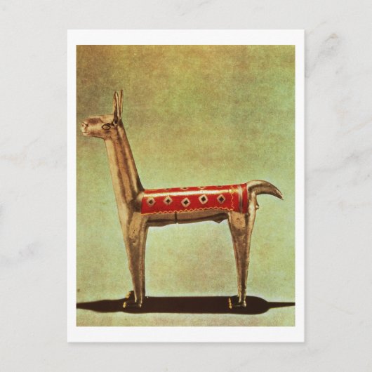 Silver Llama Figurine uit Peru na 1438 Briefkaart (Voorkant)