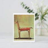 Silver Llama Figurine uit Peru na 1438 Briefkaart (Staand voorkant)