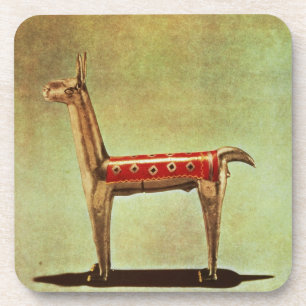 Silver Llama Figurine uit Peru na 1438 Drankjes Onderzetter