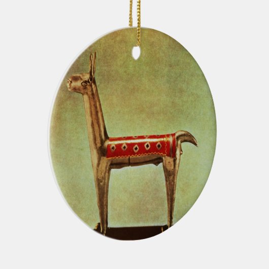 Silver Llama Figurine uit Peru na 1438 Keramisch Ornament (Rechts)