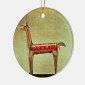 Silver Llama Figurine uit Peru na 1438 Keramisch Ornament (Links)