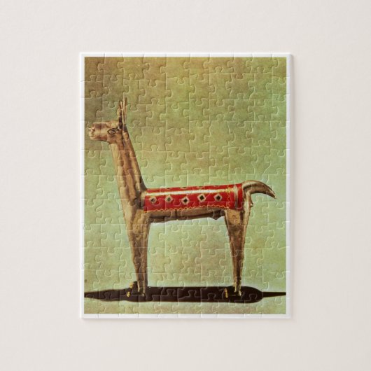 Silver Llama Figurine uit Peru na 1438 Legpuzzel (Verticaal)