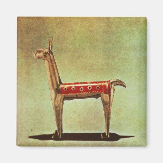 Silver Llama Figurine uit Peru na 1438 Magneet (Voorkant)