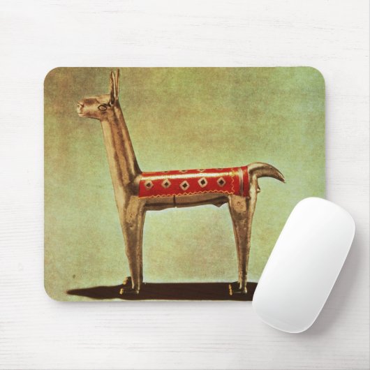 Silver Llama Figurine uit Peru na 1438 Muismat (Met muis)