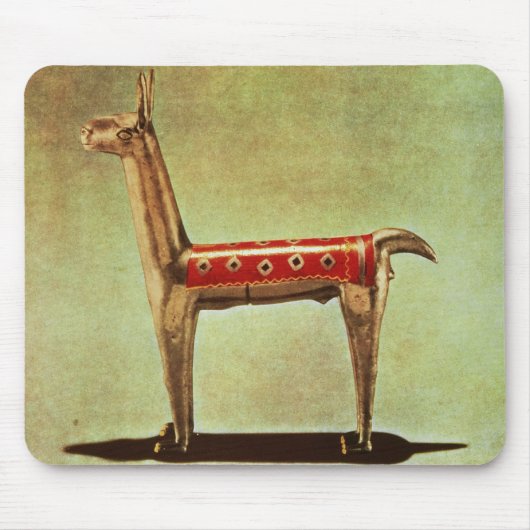 Silver Llama Figurine uit Peru na 1438 Muismat (Voorkant)