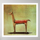 Silver Llama Figurine uit Peru na 1438 Poster (Voorkant)