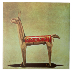 Silver Llama Figurine uit Peru na 1438 Tegeltje