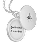 Silver Locket "Je zult altijd in mijn hart zijn"