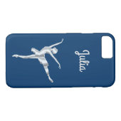 Silver look ballerina in Midnight Blue Case-Mate iPhone Case (Achterkant (Horizontaal))