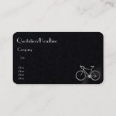 Silver look bike in zwart visitekaartje (Achterkant)