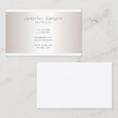 Silver look Creative-minimalistisch plein Trendy S Visitekaartje (Voorkant / Achterkant)