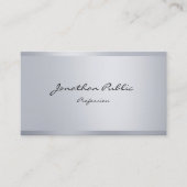 Silver Look Elegant Calligrafie Script Modern Visitekaartje (Voorkant)