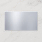 Silver look elegant modern Chic Glam Professional Visitekaartje (Achterkant)