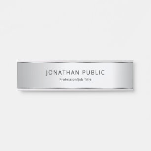 Silver look Elegant Modern Glamour Sjabloon Deurbordje