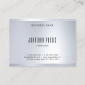 Silver look Elegant Modern Glamour Sjabloon Visitekaartje (Achterkant)