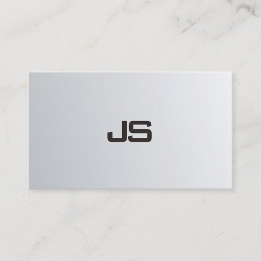 Silver Look Elegant Slank Design Professional Visitekaartje (Voorkant)