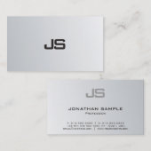 Silver Look Elegant Slank Design Professional Visitekaartje (Voorkant / Achterkant)