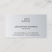 Silver Look Elegant Slank Design Professional Visitekaartje (Achterkant)