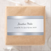 Silver Look Handschrift Script Modern Sjabloon Etiket (Insitu)