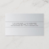 Silver Look minimalistisch Elegant Plain Trendy Visitekaartje (Achterkant)