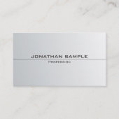 Silver Look minimalistisch Elegant Plain Trendy Visitekaartje (Voorkant)