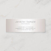 Silver look Modern Chic Minimalist Plain Trendy Mini Visitekaartje (Achterkant)
