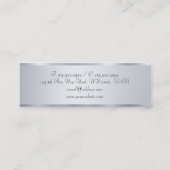 Silver look Modern Elegant Handgeschreven Sjabloon Mini Visitekaartje (Achterkant)