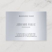 Silver look Modern Elegant Minimalist Top Visitekaartje (Achterkant)