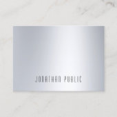 Silver look Modern Elegant Minimalist Top Visitekaartje (Voorkant)