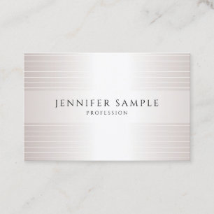 Silver look Modern Simple Elegant Trendy Sjabloon Visitekaartje