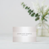 Silver look Modern Simple Elegant Trendy Sjabloon Visitekaartje (Staand voorkant)