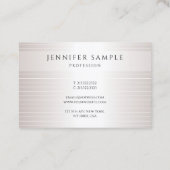 Silver look Modern Simple Elegant Trendy Sjabloon Visitekaartje (Achterkant)