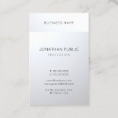 Silver look Professional Modern Elegant Sjabloon Visitekaartje (Achterkant)