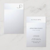 Silver look Professional Modern Elegant Sjabloon Visitekaartje (Voorkant / Achterkant)