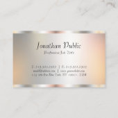 Silver Look Professioneel Elegant Sjabloon Modern Visitekaartje (Achterkant)