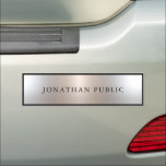Silver Look Professionele Naam Glamoureuze Sjabloo Automagneet<br><div class="desc">Custom Silver Look Professionele Glamoureuze Naam Sjabloon Auto Bumper Magnet.</div>
