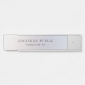 Silver look Sjabloon Moderne Professional Classy Deurbordje (Voorkant)