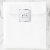 Silver Look Sjabloon Typografie Script Modern Vierkante Sticker (Tas)