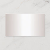 Silver lookModern elegant glamour met Logo Visitekaartje (Achterkant)