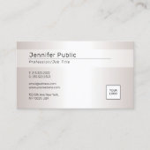 Silver lookModern elegant glamour met Logo Visitekaartje (Voorkant)