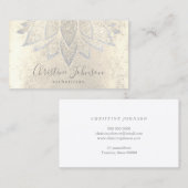 Silver Lotus Esthetician Skincare Visitekaartje (Voorkant / Achterkant)