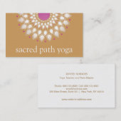 Silver Lotus Mandala Floral Yoga Teacher Visitekaartje (Voorkant / Achterkant)