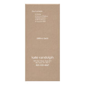 Silver Lotus Mandala Price List Service Menu (Achterkant)