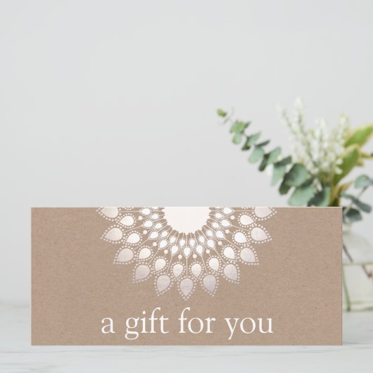 Silver Lotus Mandala Yoga en Meditation (Staand voorkant)