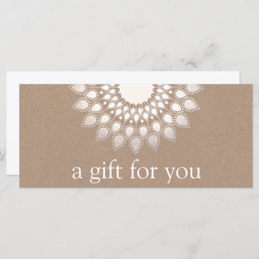 Silver Lotus Mandala Yoga en Meditation (Voorkant / Achterkant)