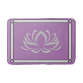 Silver Lotus over Lavender Bath Mat (Voorkant)